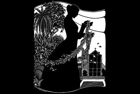 Michelle Dick Scratchboard Wahine